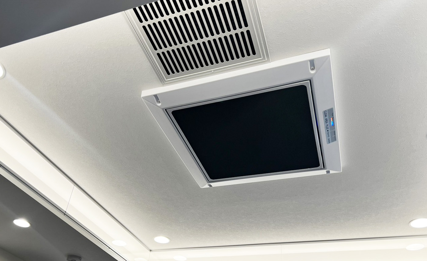 天井に設置する空気清浄ユニット